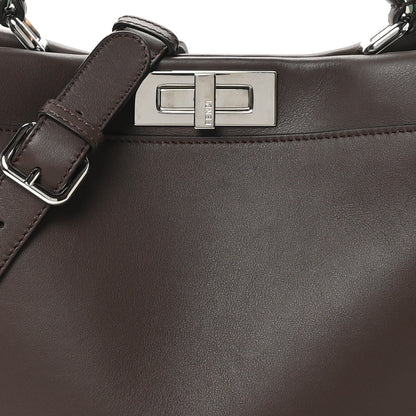 Fendi Vitello Seta Century Nappa Canvas Medium Peekaboo Iconic Defender Satchel Moresco Verde Islanda 9 of 11