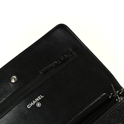 Chanel Caviar Quilted Reissue Wallet On Chain WOC Black 7 of 9