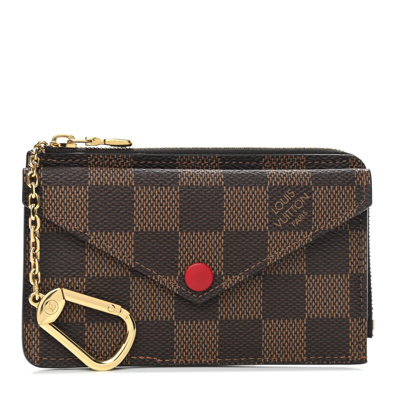 Louis Vuitton Damier Ebene Recto Verso Card Holder Red 1 of 5