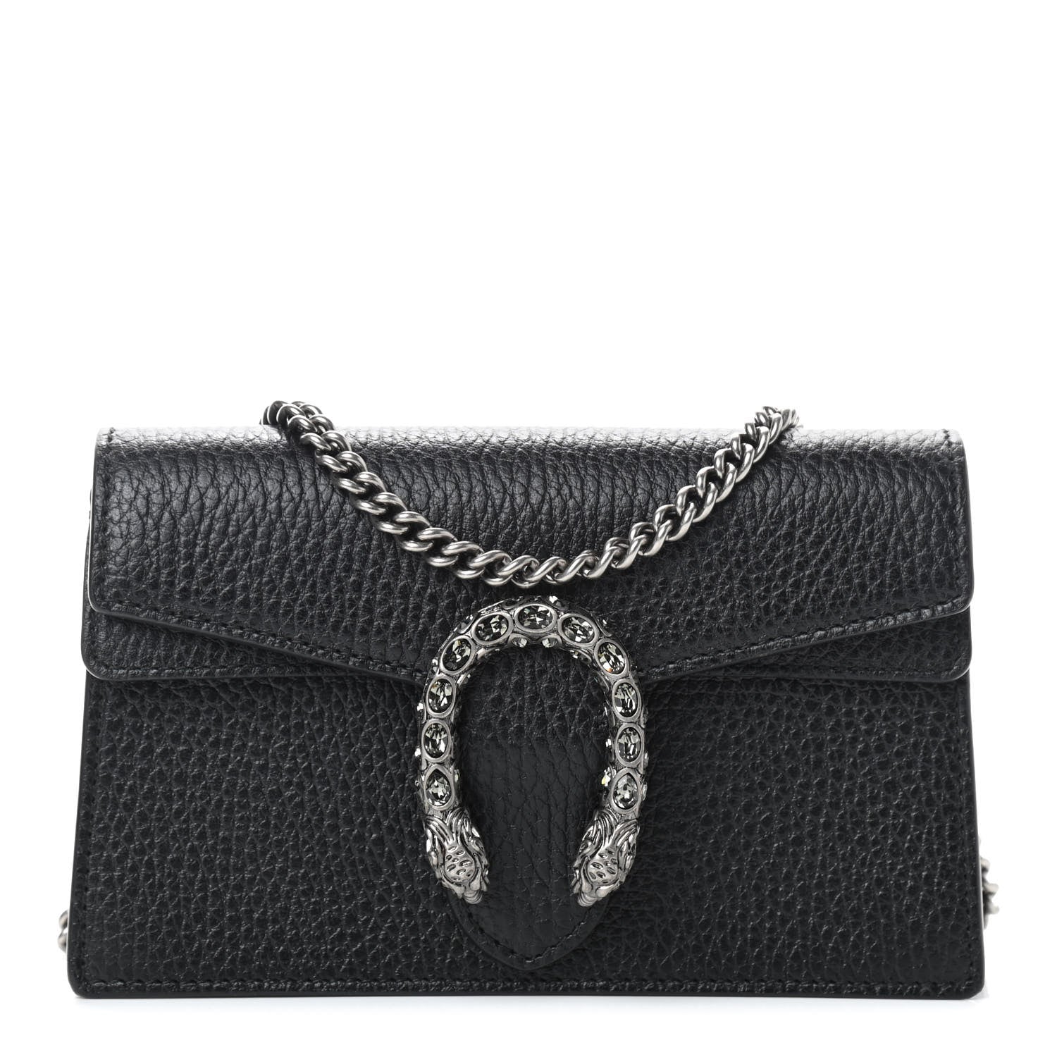 Gucci Calfskin Super Mini Dionysus Shoulder Bag Black 1 of 8