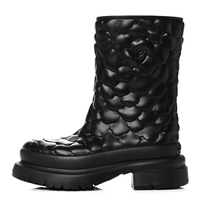 Valentino Garavani Rubber Atelier 03 Rose Edition 30/50mm Short Rainboots 40 Black 1 of 8