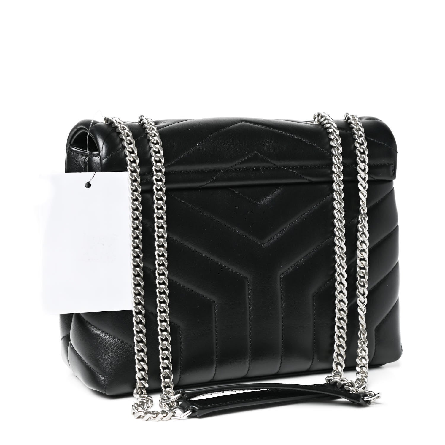 Saint Laurent Calfskin Y Quilted Monogram Small Loulou Chain Satchel Black 2 of 4