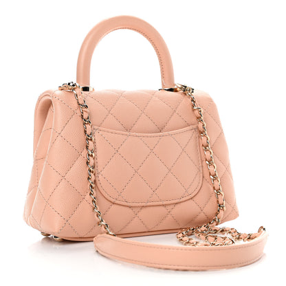 Chanel Caviar Quilted Extra Mini Coco Handle Flap Light Pink 2 of 4