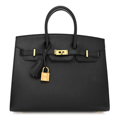 Hermes Madame Calfskin Birkin Sellier 25 Black 1 of 15