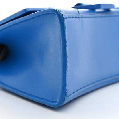 Balenciaga Shiny Box Calfskin Tonal B Hourglass Top Handle Bag XS Screen Blue 8 of 10