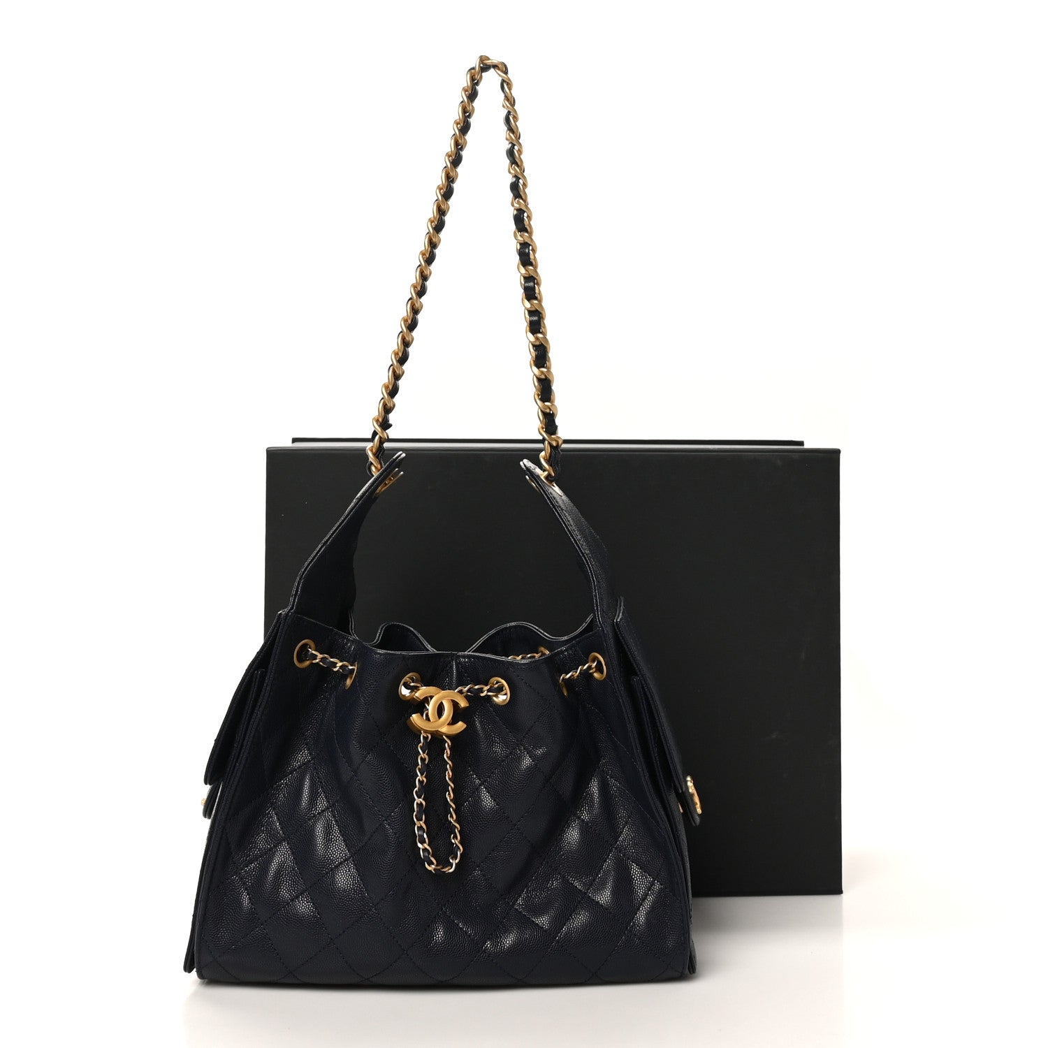 Chanel Caviar Quilted Small Chanel 25 Handbag Dark Navy 11 of 11