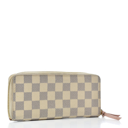 Louis Vuitton Damier Azur Clemence Wallet Rose Ballerine 3 of 16