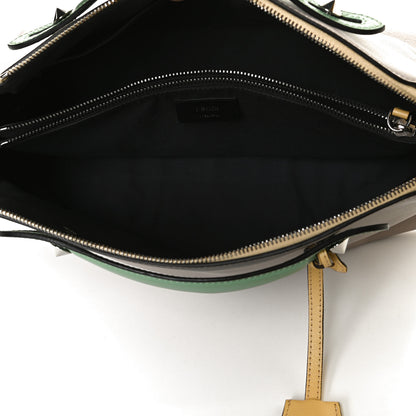 Fendi Vitello Dolce 4 Color Large By The Way Boston Bag Grigio Polvere Multicolor 5 of 16