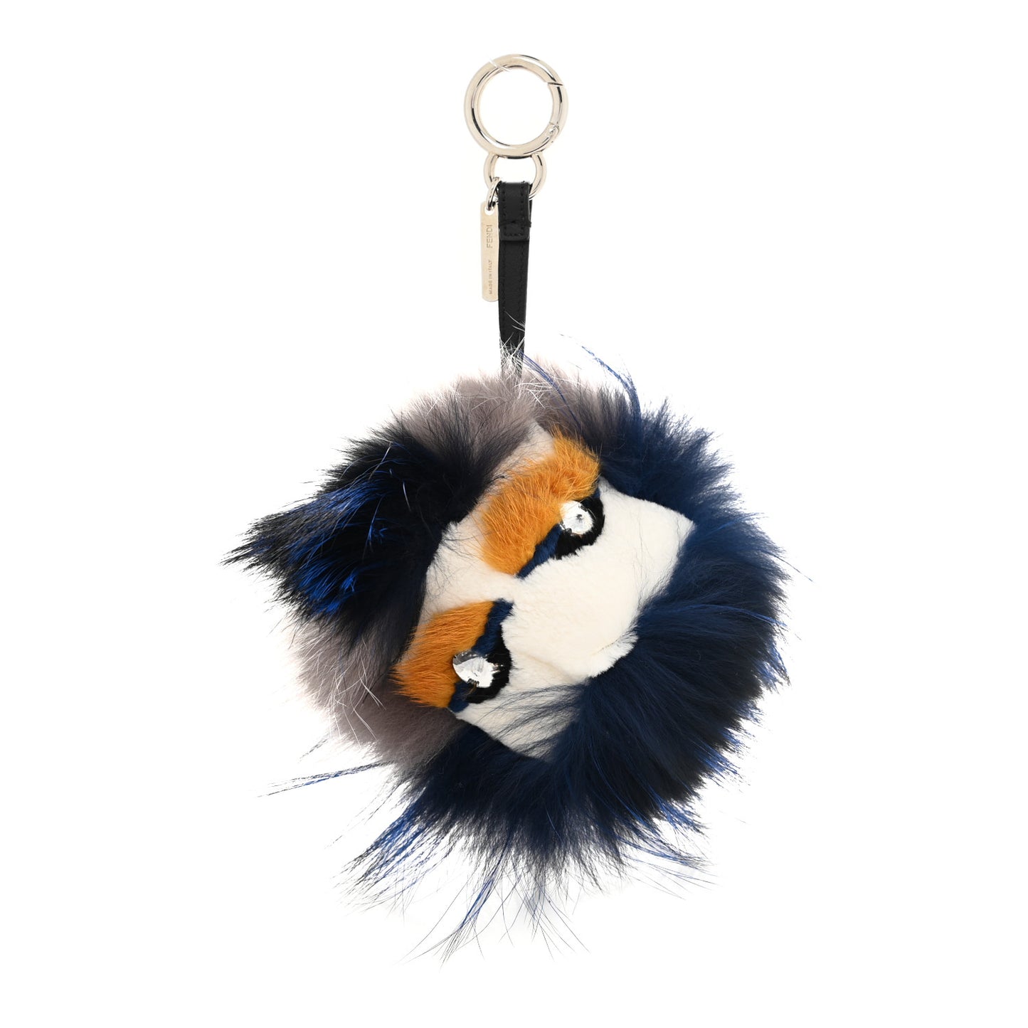 Fox Mink Rabbit Fur Colorius Monster Bag Bug Charm Blue Yellow
