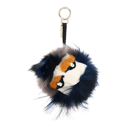 Fendi Fox Mink Rabbit Fur Colorius Monster Bag Bug Charm Blue Yellow 1 of 4