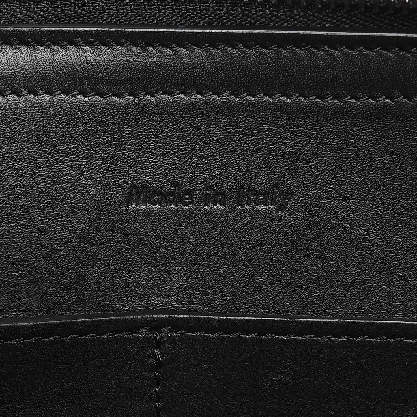 Supple Natural Calfskin Vertical Tri-Fold Bag Black