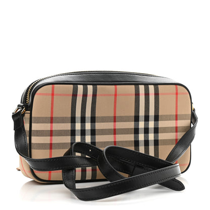 Burberry Calfskin Vintage Check Small Camera Bag Archive Beige 3 of 9