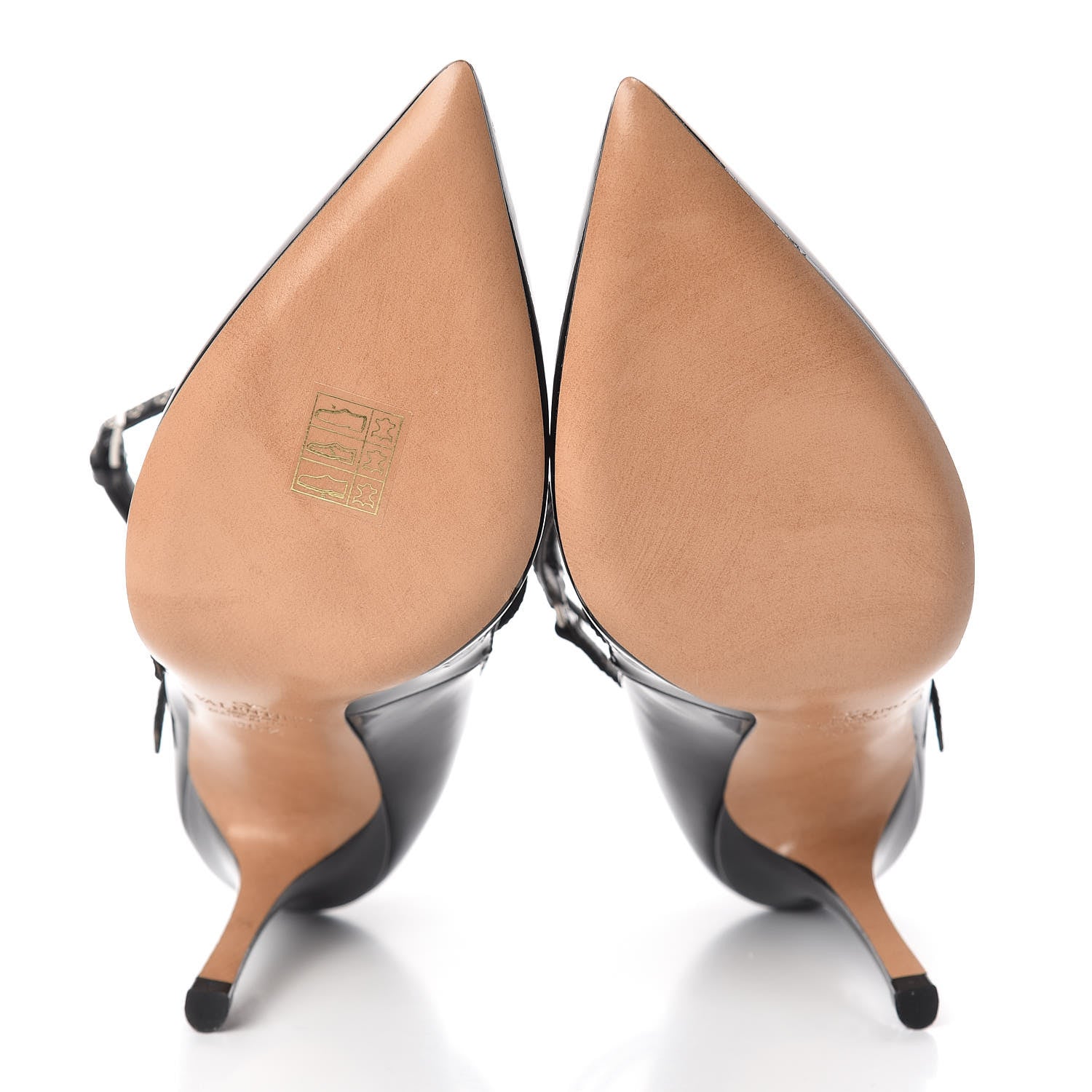 Valentino Garavani Patent Love Latch 100mm Pumps 36.5 Black Poudre 5 of 9