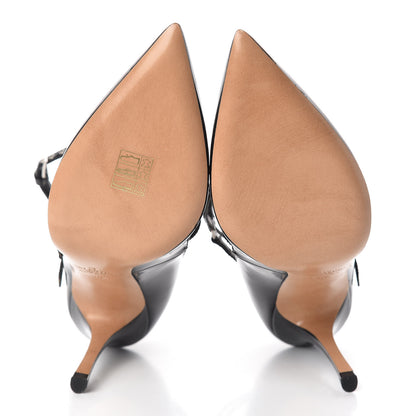 Valentino Garavani Patent Love Latch 100mm Pumps 36.5 Black Poudre 5 of 9