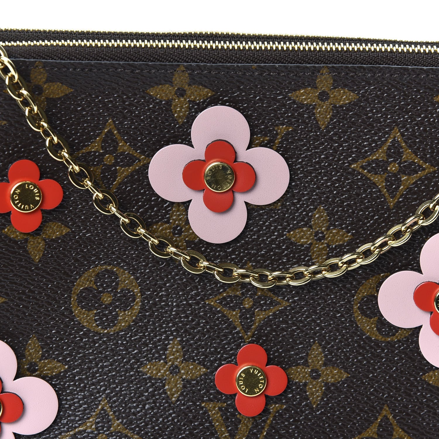 Louis Vuitton Monogram Blooming Flowers Double Zip Pochette 8 of 8