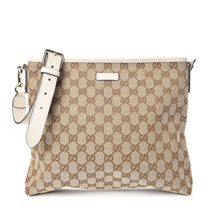 Gucci Monogram Medium Flat Messenger Bag Off White 1 of 9