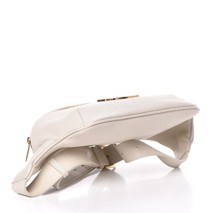 Saint Laurent Grain De Poudre Monogram Belt Bag Blanc Vintage 4 of 10