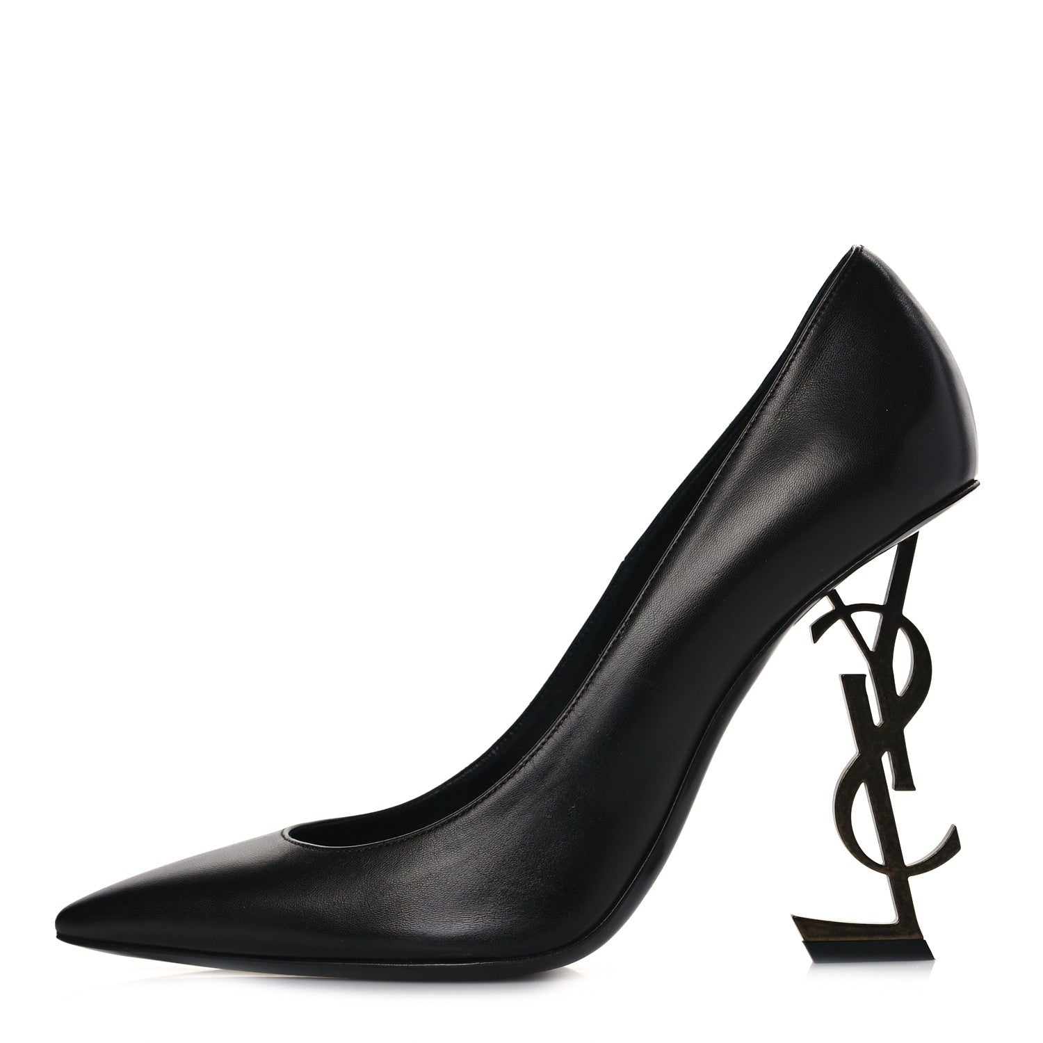 Saint Laurent Calfskin Opyum 100 Pumps 39 Black 1 of 10