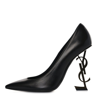 Saint Laurent Calfskin Opyum 100 Pumps 39 Black 1 of 10