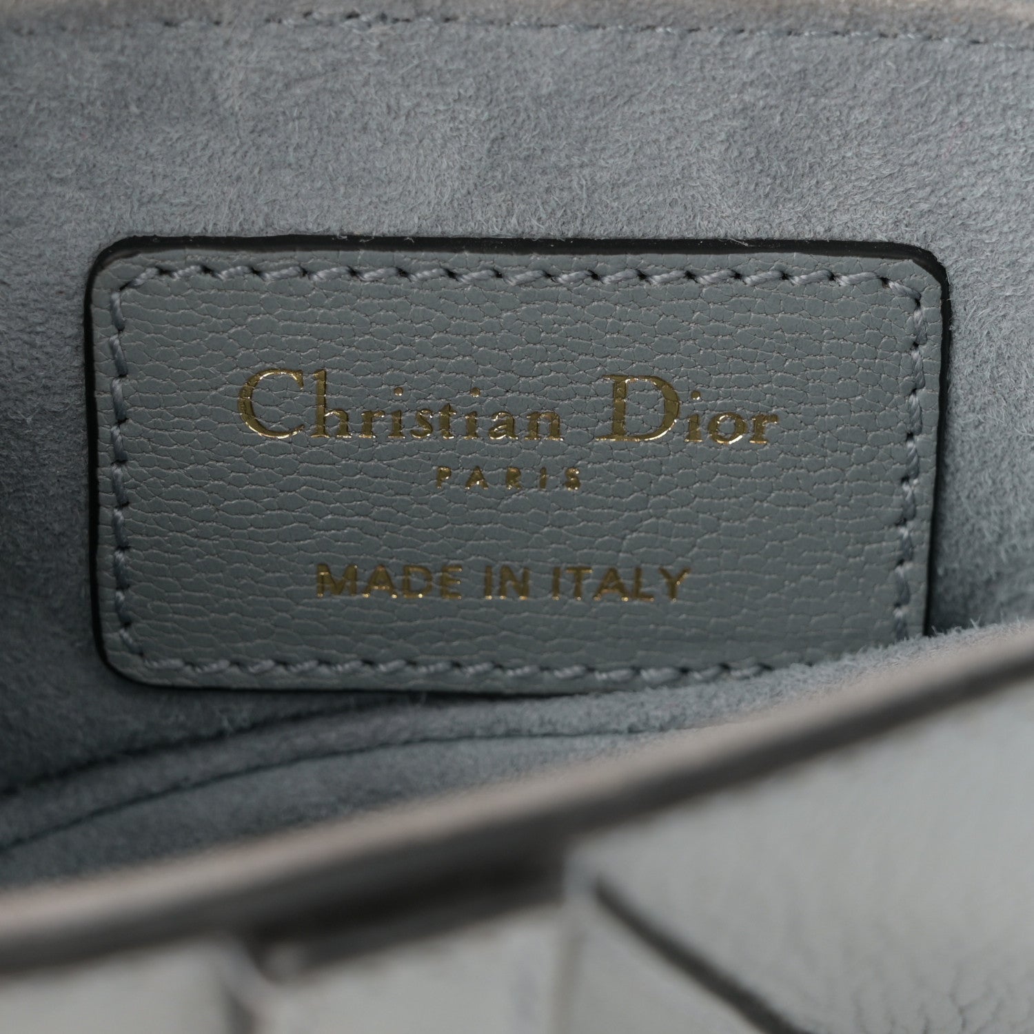 Christian Dior Goatskin Micro Saddle Bag Cloud Blue 6 of 10