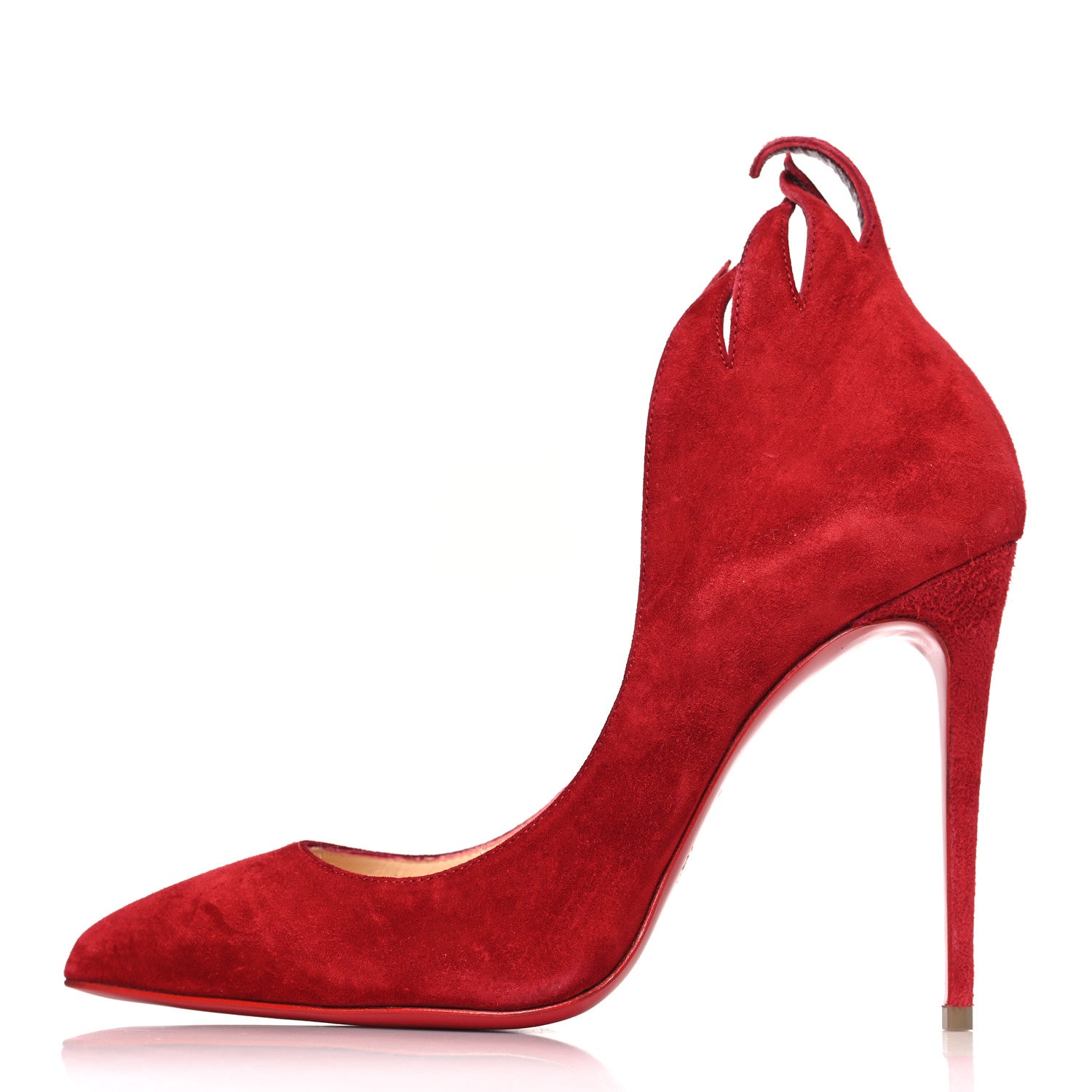 Christian Louboutin CHRISTIAN LOUBOUTIN Suede Victorina 100 Pumps 37 Carmin 1 of 9
