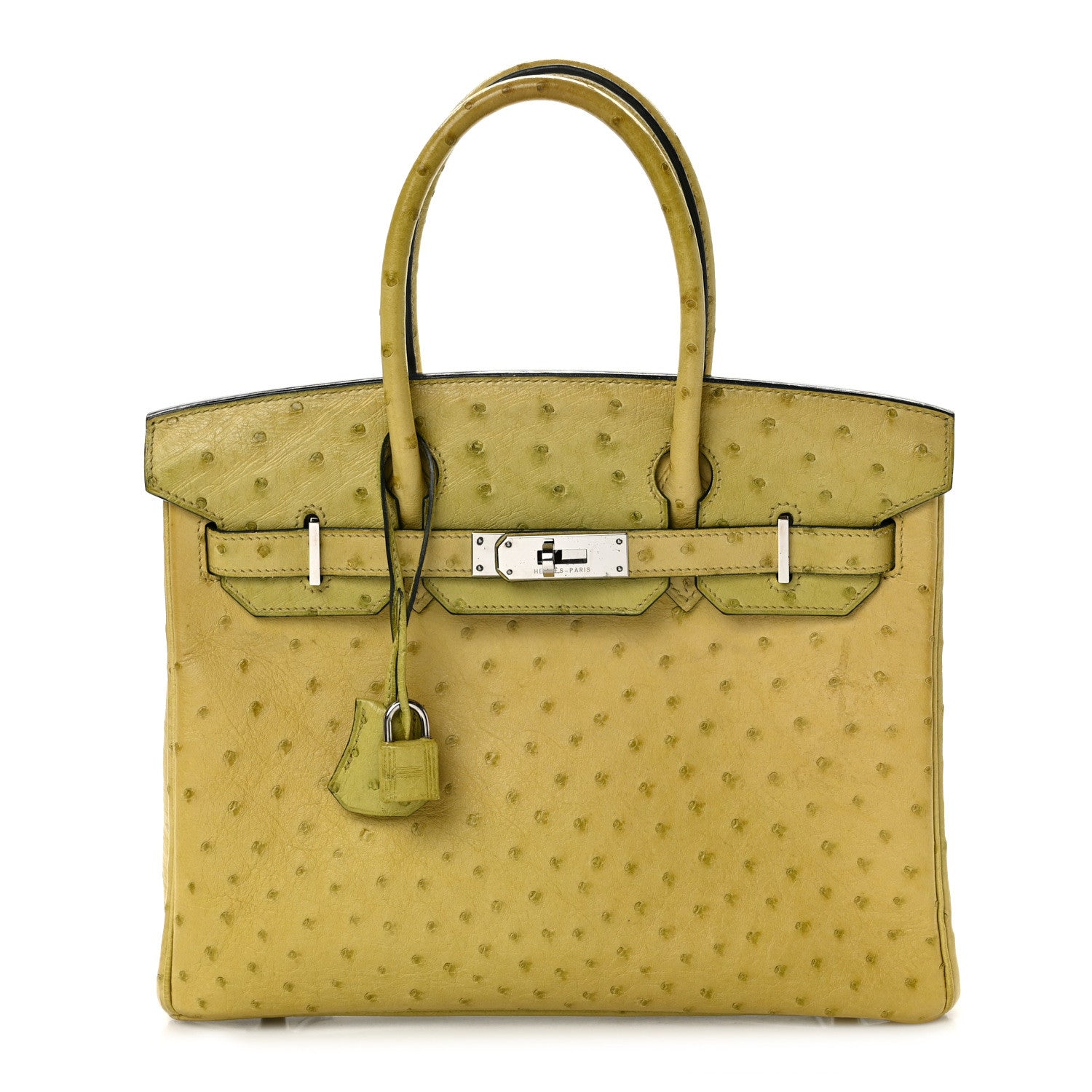 Hermes Ostrich Birkin 30 Vert Anis 1 of 16