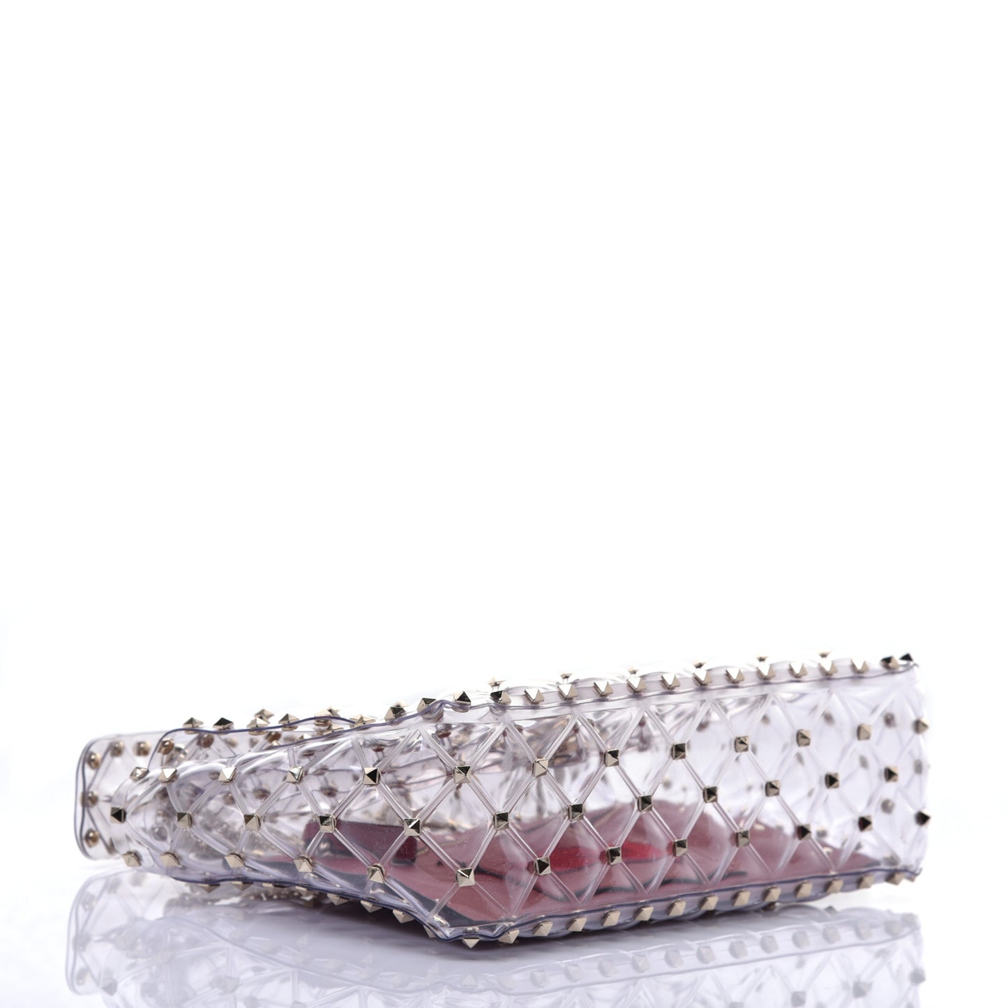 PVC Medium Rockstud Spike Shoulder Bag