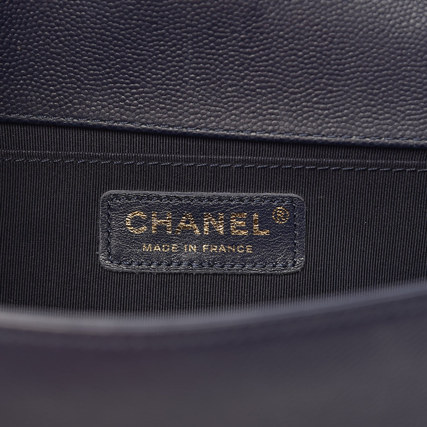 Chanel Caviar Quilted Medium Boy Flap Dark Blue 6 of 15
