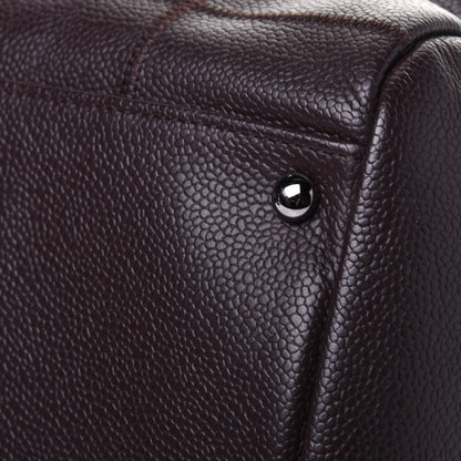 Chanel Caviar Square Stitched Large Satchel Dark Brown 11 of 15