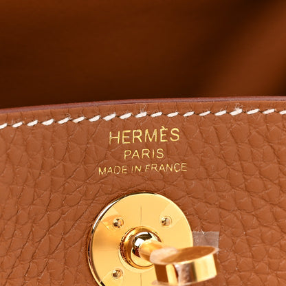 Hermes Taurillon Clemence Mini Lindy 20 Gold 6 of 10