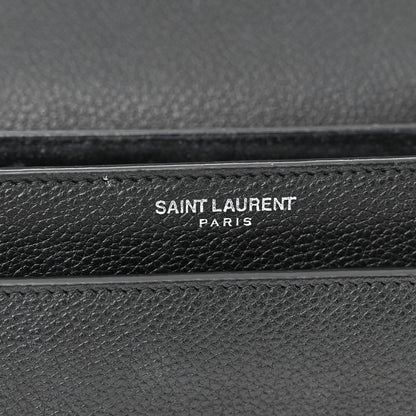 Saint Laurent Grained Calfskin Small Monogram Sunset Black 5 of 16