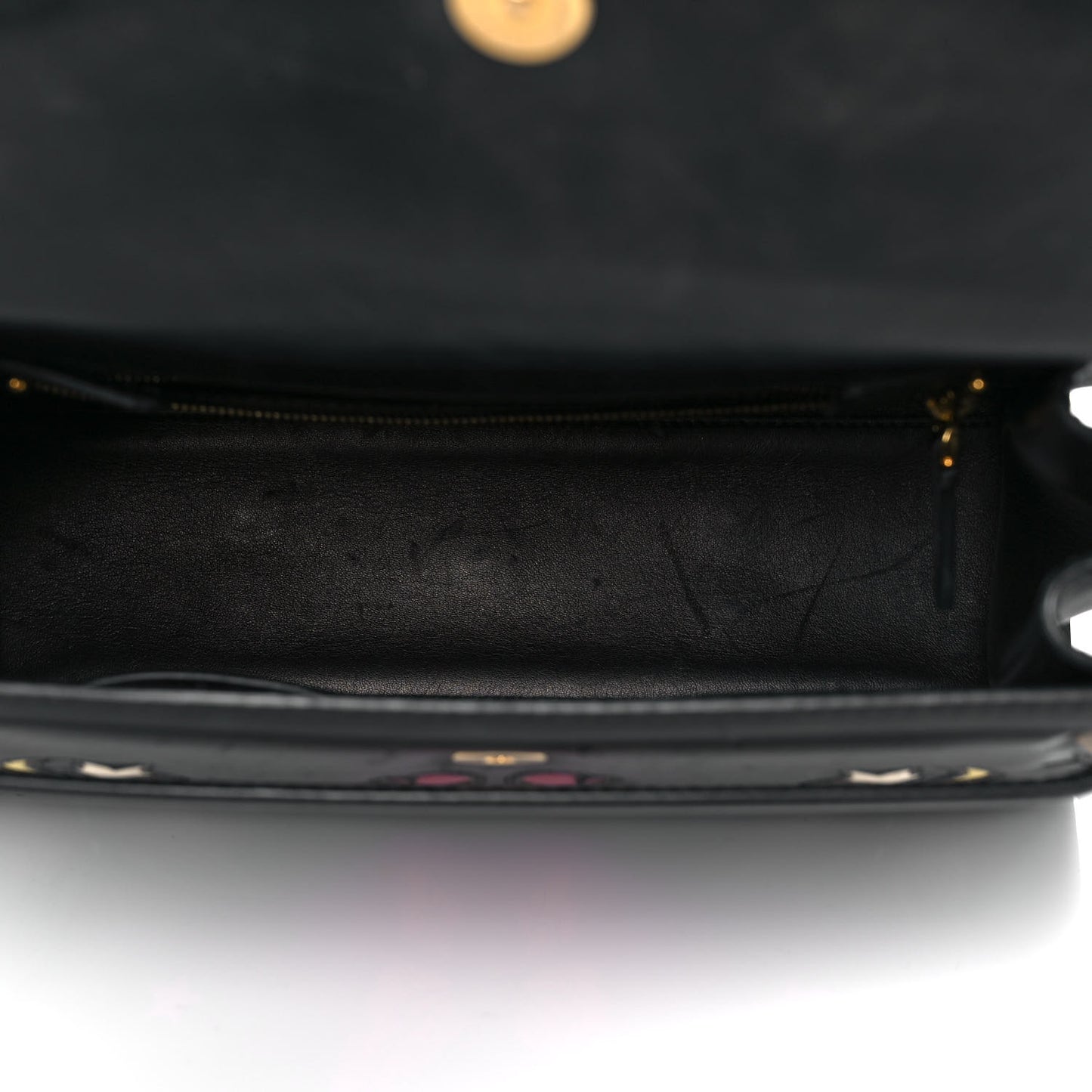 Calfskin Butterfly Embellished My Rockstud Frame Bag Black