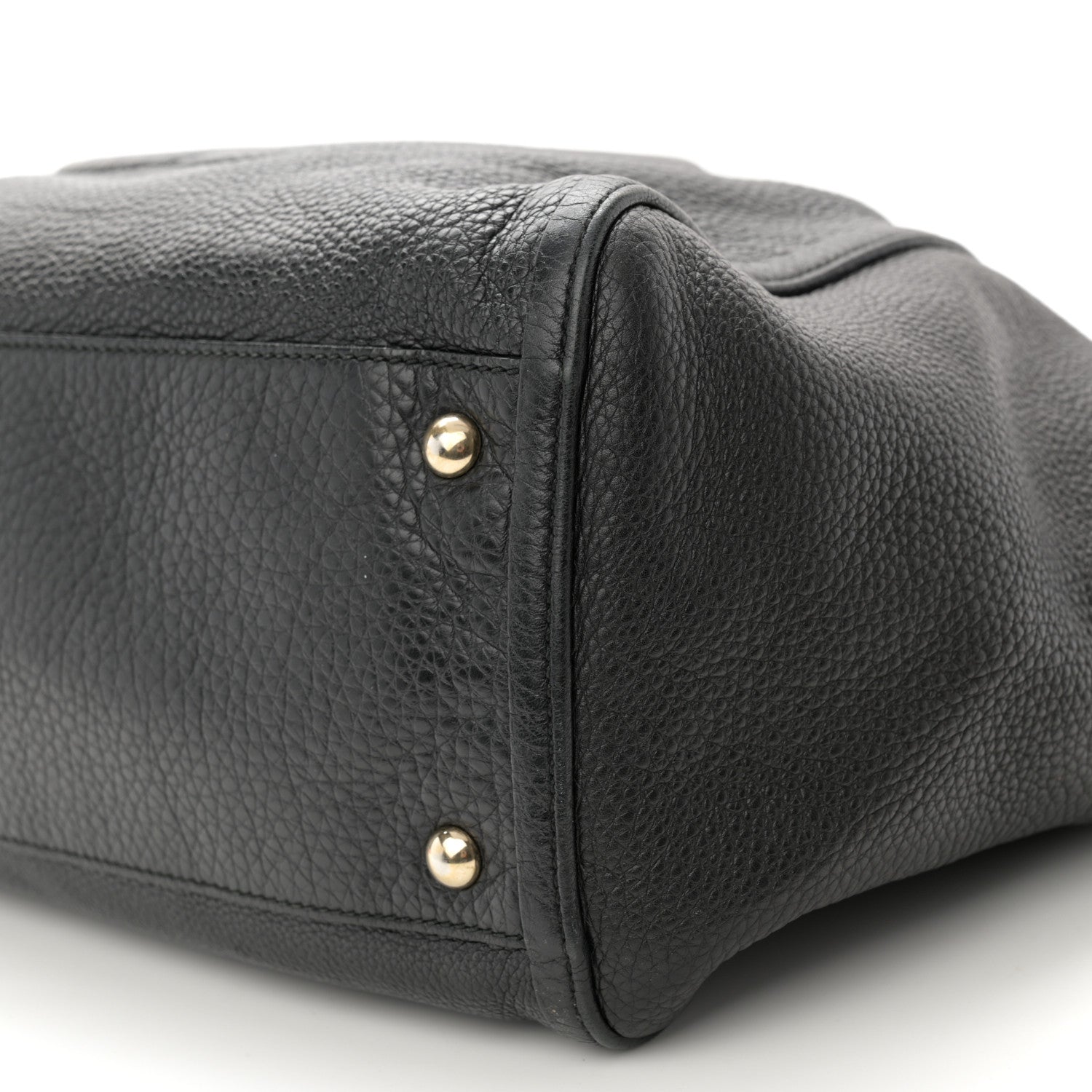 Gucci Pebbled Calfskin Medium Soho Shoulder Bag Black 10 of 13