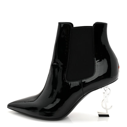 Saint Laurent Patent Opyum Ankle Booties 40 Black 1 of 11