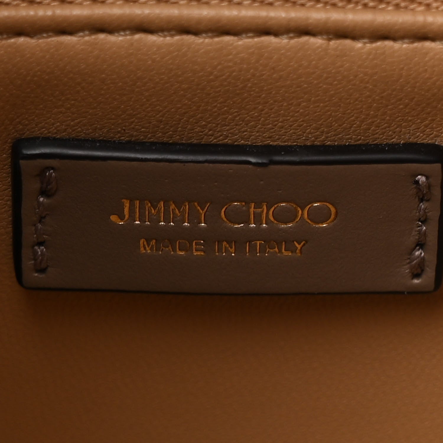 Jimmy Choo Smooth Shiny Calfskin Cinch M Bucket Bag Taupe 6 of 11