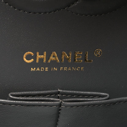 Chanel Lambskin Quilted Medium Double Flap Dark Grey 6 of 11