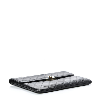 Chanel Caviar Quilted Medium Golden Class Pouch Black 3 of 7