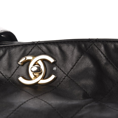 Chanel Calfskin Stitched Large Button Up Hobo Black 10 of 11