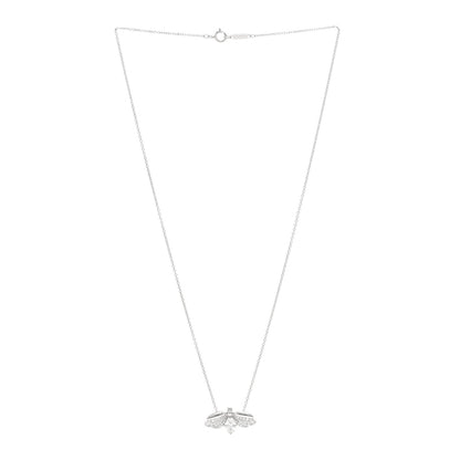 Tiffany Platinum Diamond Paper Flowers Firefly Pendant Necklace 3 of 5