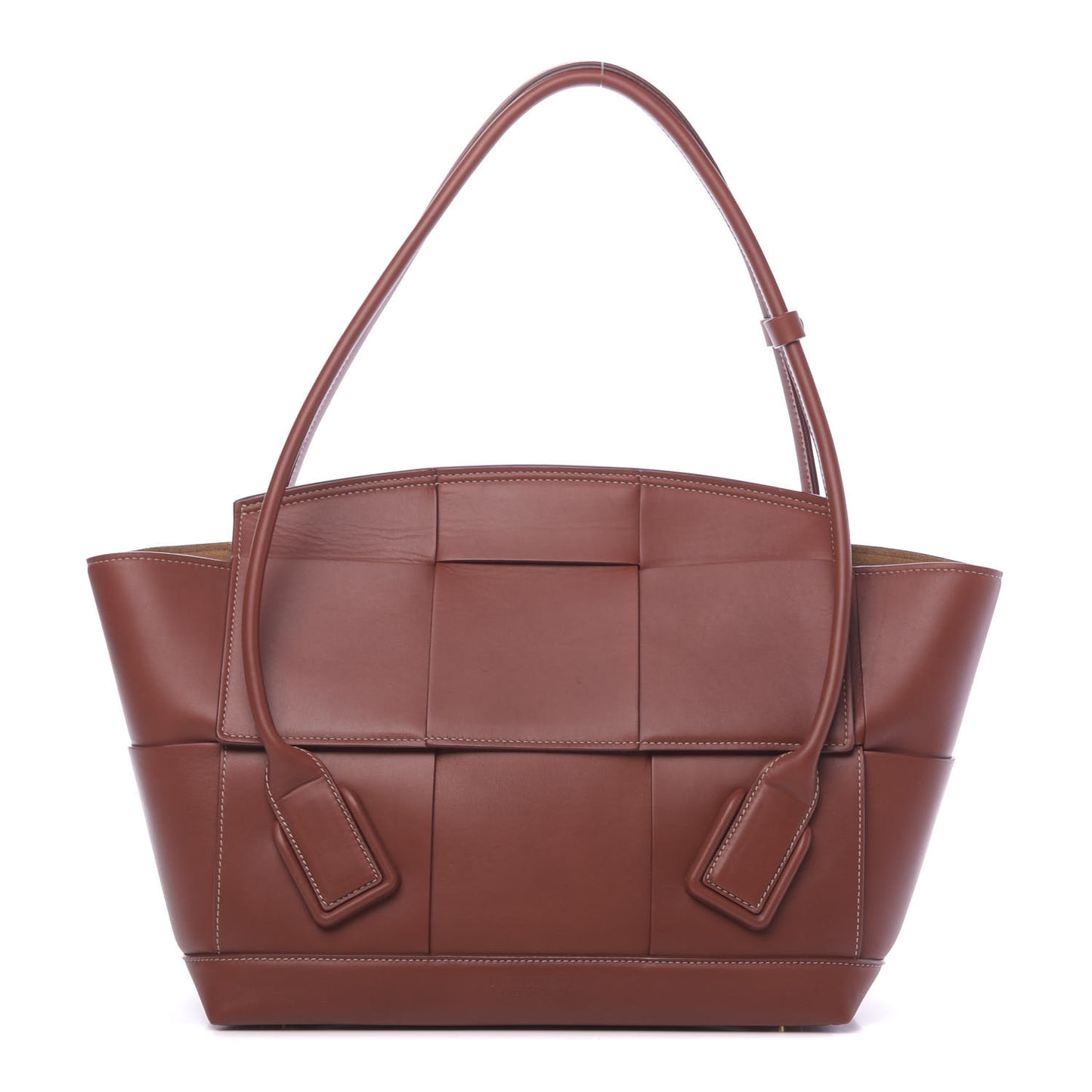 French Calfskin Maxi Intrecciato Medium Arco Rust