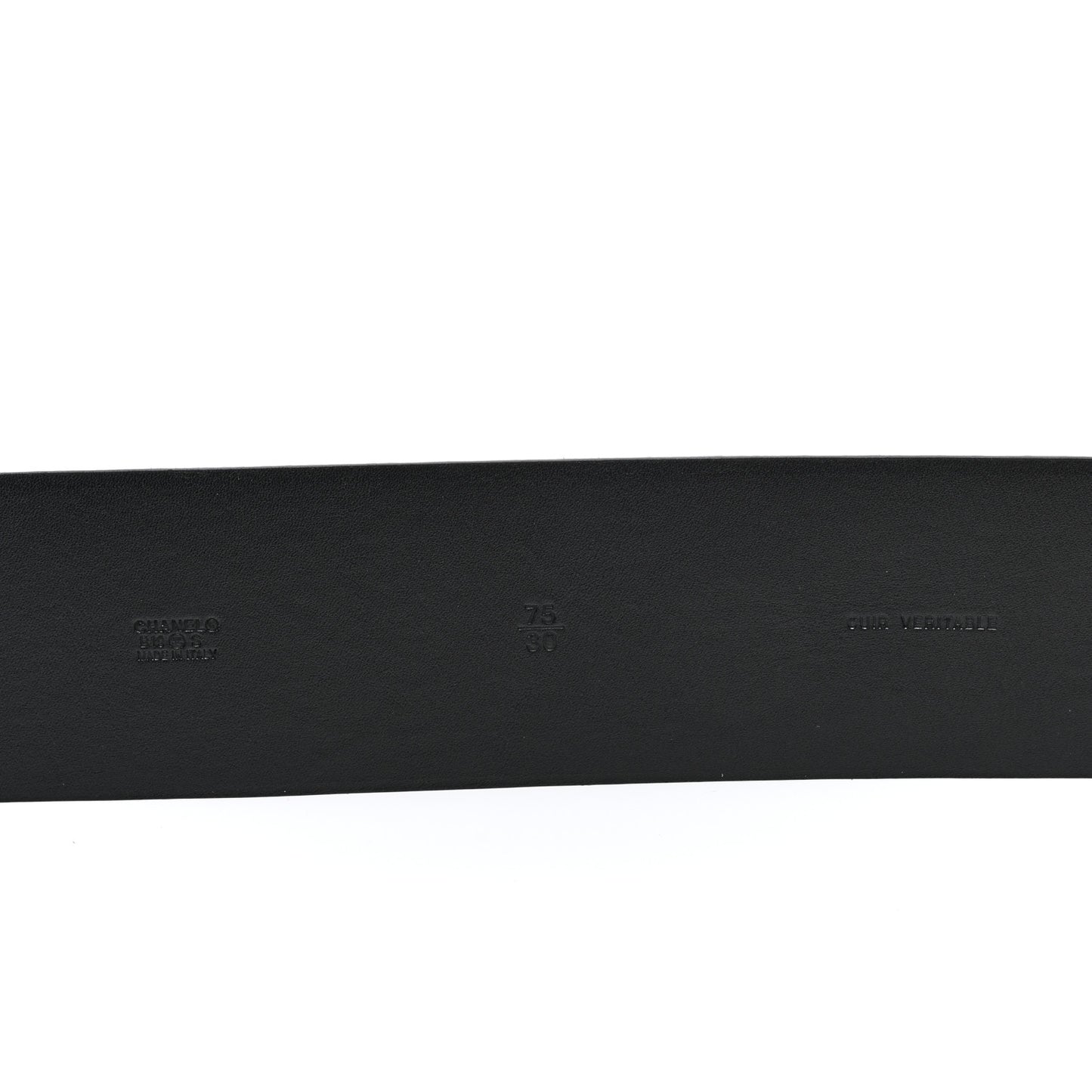 Suede Pearl Logo Chain Belt 75 30 Black