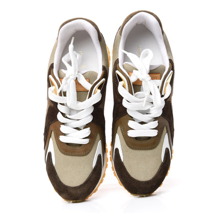 Louis Vuitton Calfskin Suede Run Away Sneakers 36 Kaki 5 of 10
