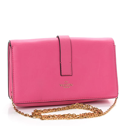 Valentino Garavani Vitello Chain Shoulder Bag Pink 2 of 7