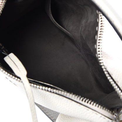 Fendi Cuoio Romano Selleria Vitello Dolce Lace Up Lei Boston Tote Camelia Milk Grigio Polvere 7 of 12