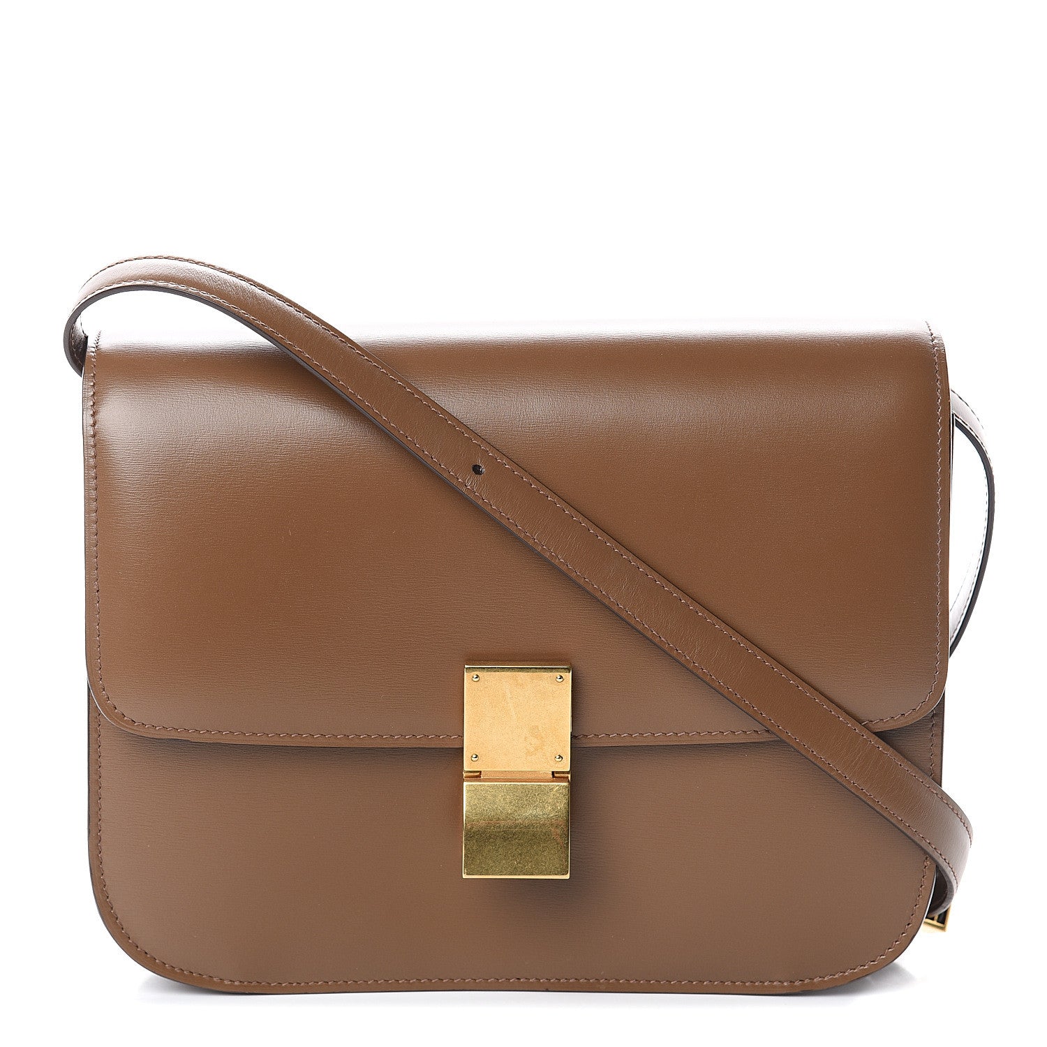 Celine Box Calfskin Medium Classic Box Flap Bag Camel 1 of 8