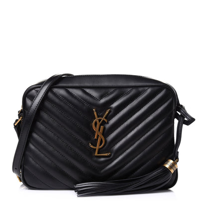 Saint Laurent Calfskin Matelasse Monogram Lou Camera Bag Black 1 of 9