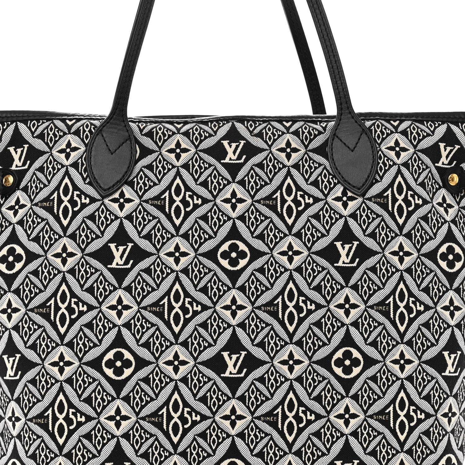 Louis Vuitton Jacquard Since 1854 Neverfull MM Grey 7 of 9