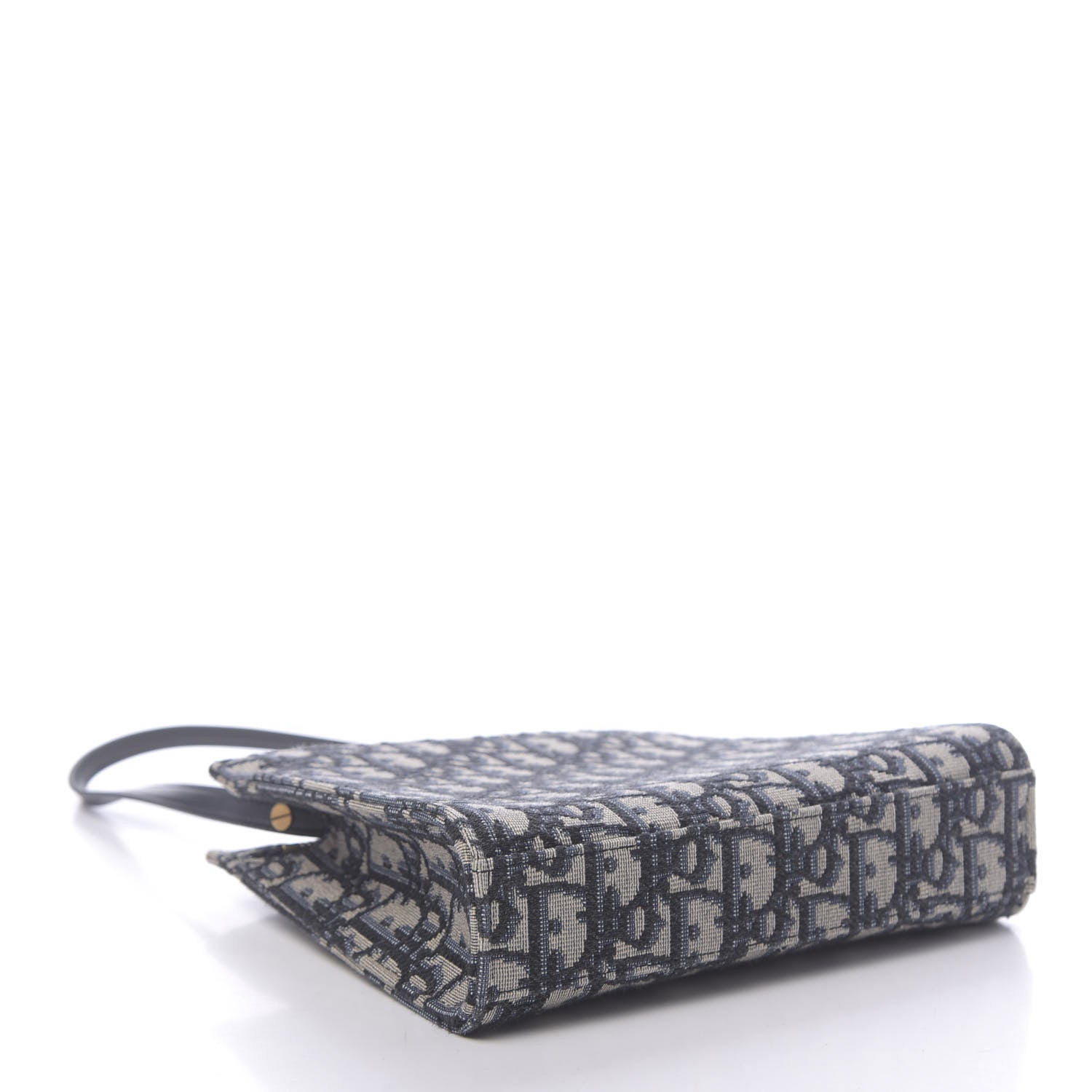 Christian Dior Oblique Zipped Pouch Clutch Blue 4 of 10