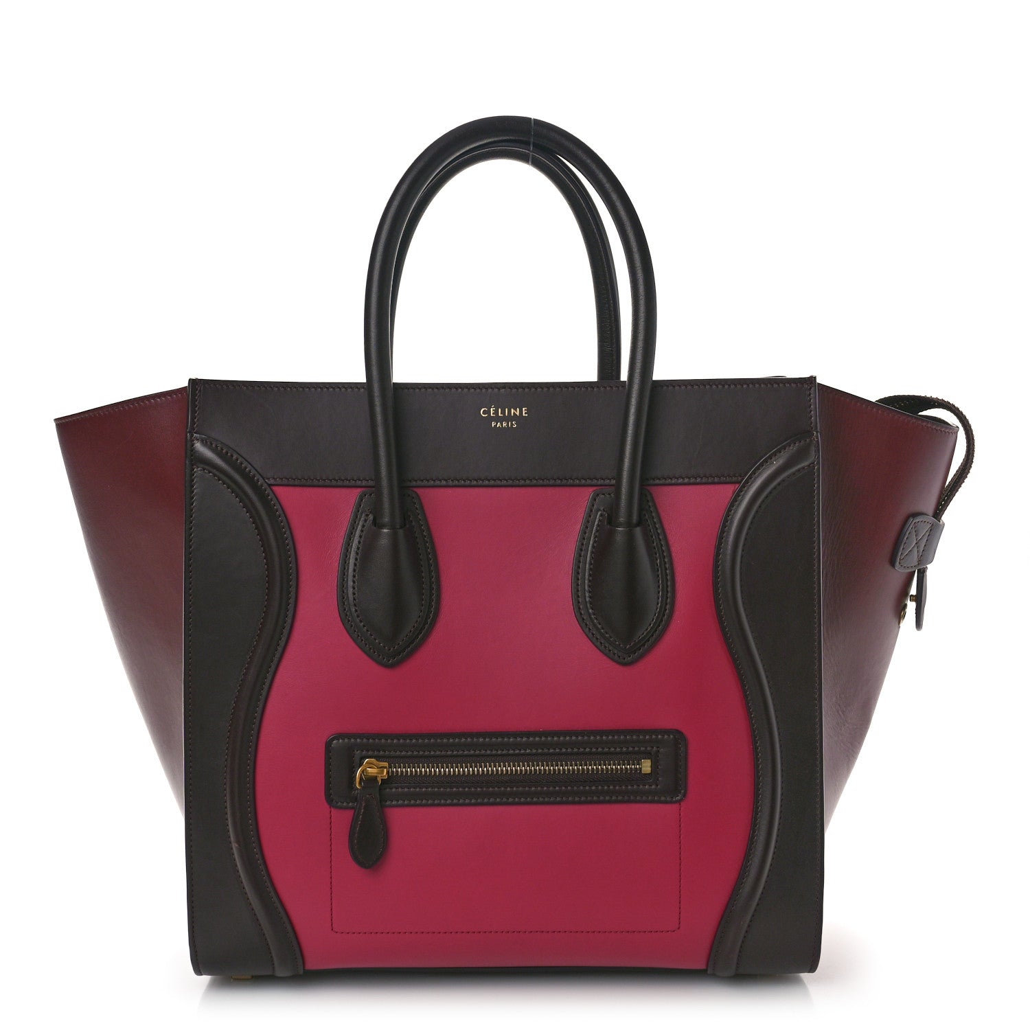 Celine Satin Calfskin Mini Tri-Color Luggage Purple Orchid 1 of 12