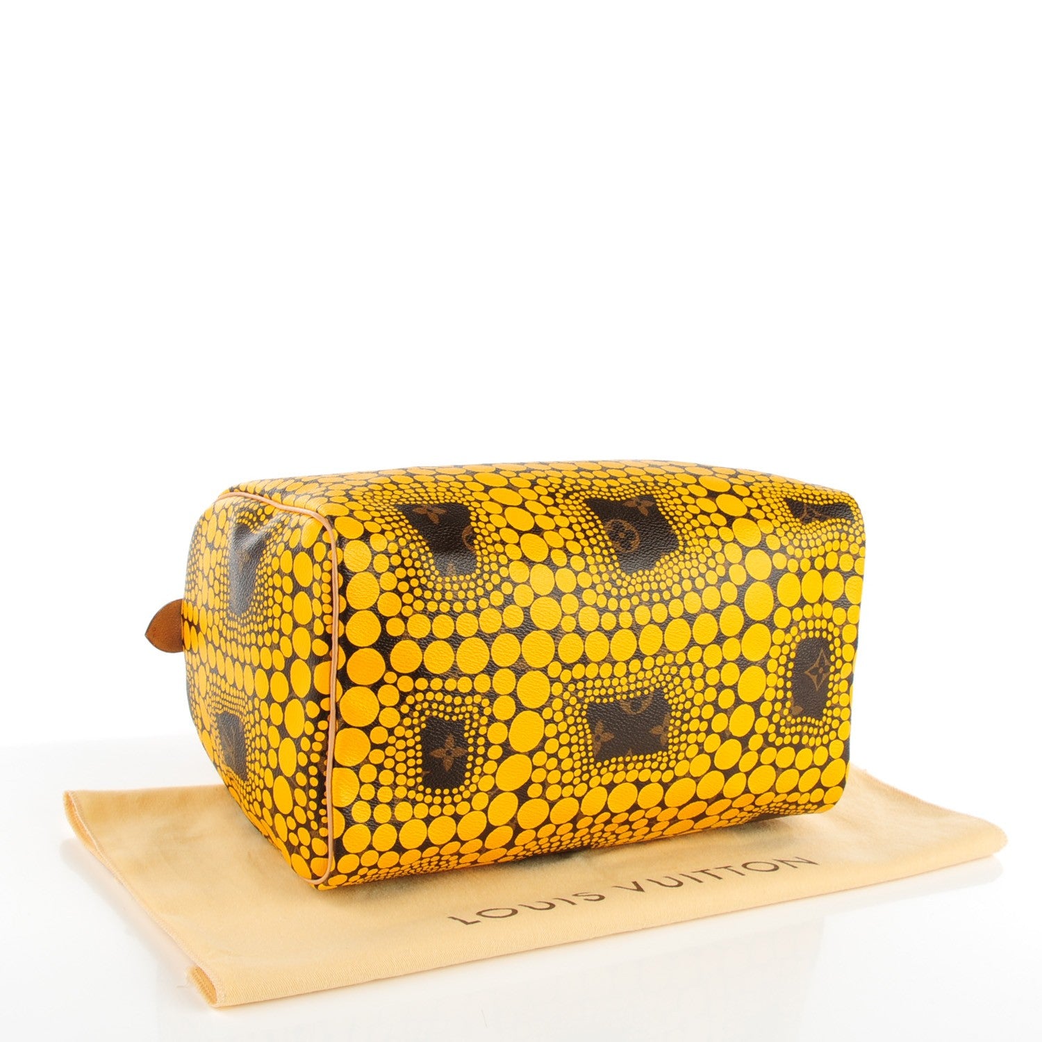 Louis Vuitton Monogram Kusama Town Speedy 30 Yellow 4 of 8